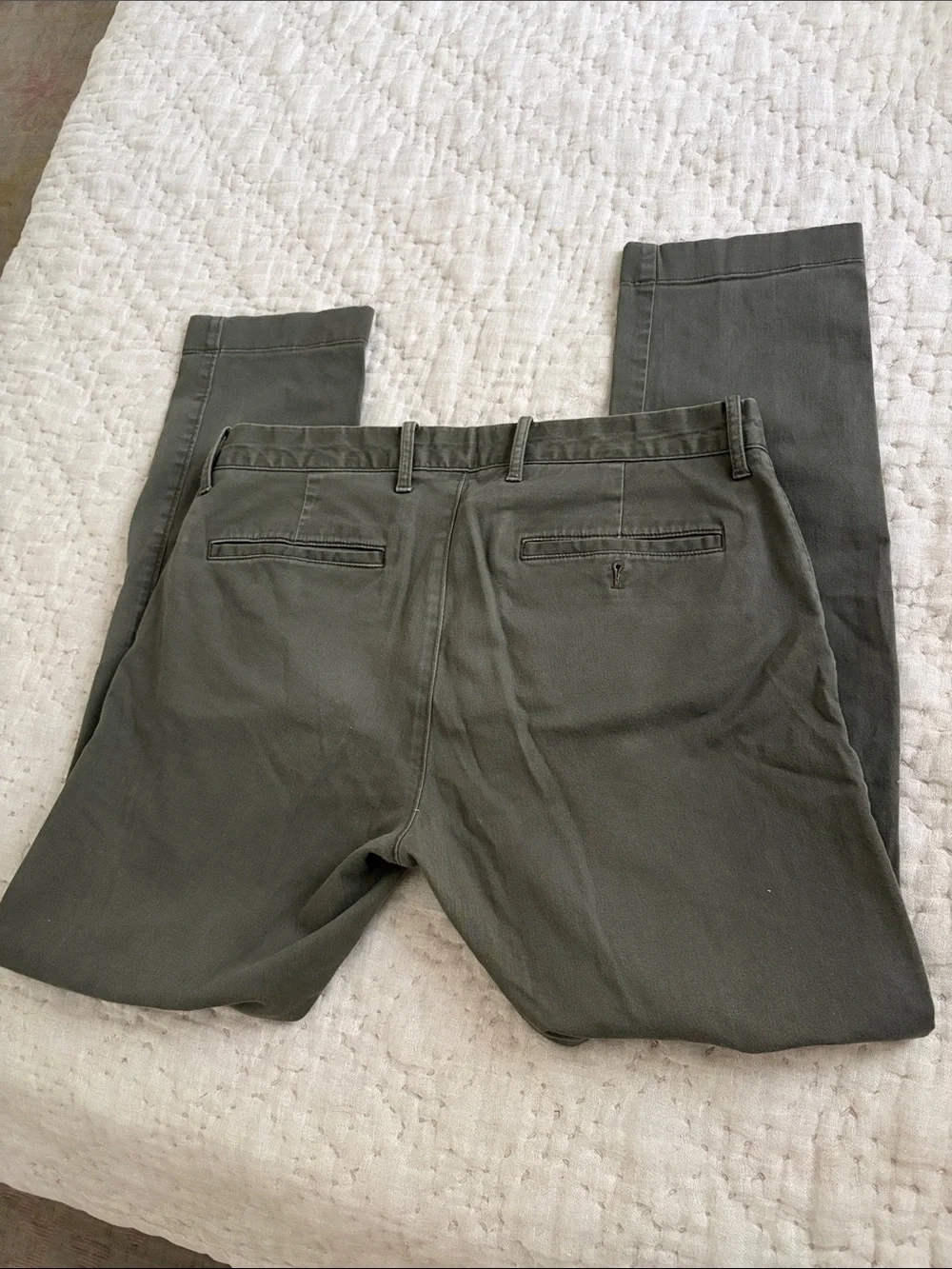 J. Crew Men's Olive Green Cotton Chinos
